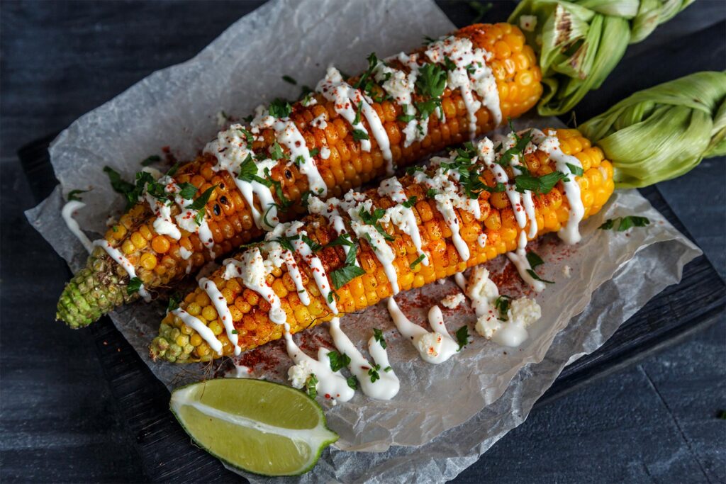 Mexican street grilled corn